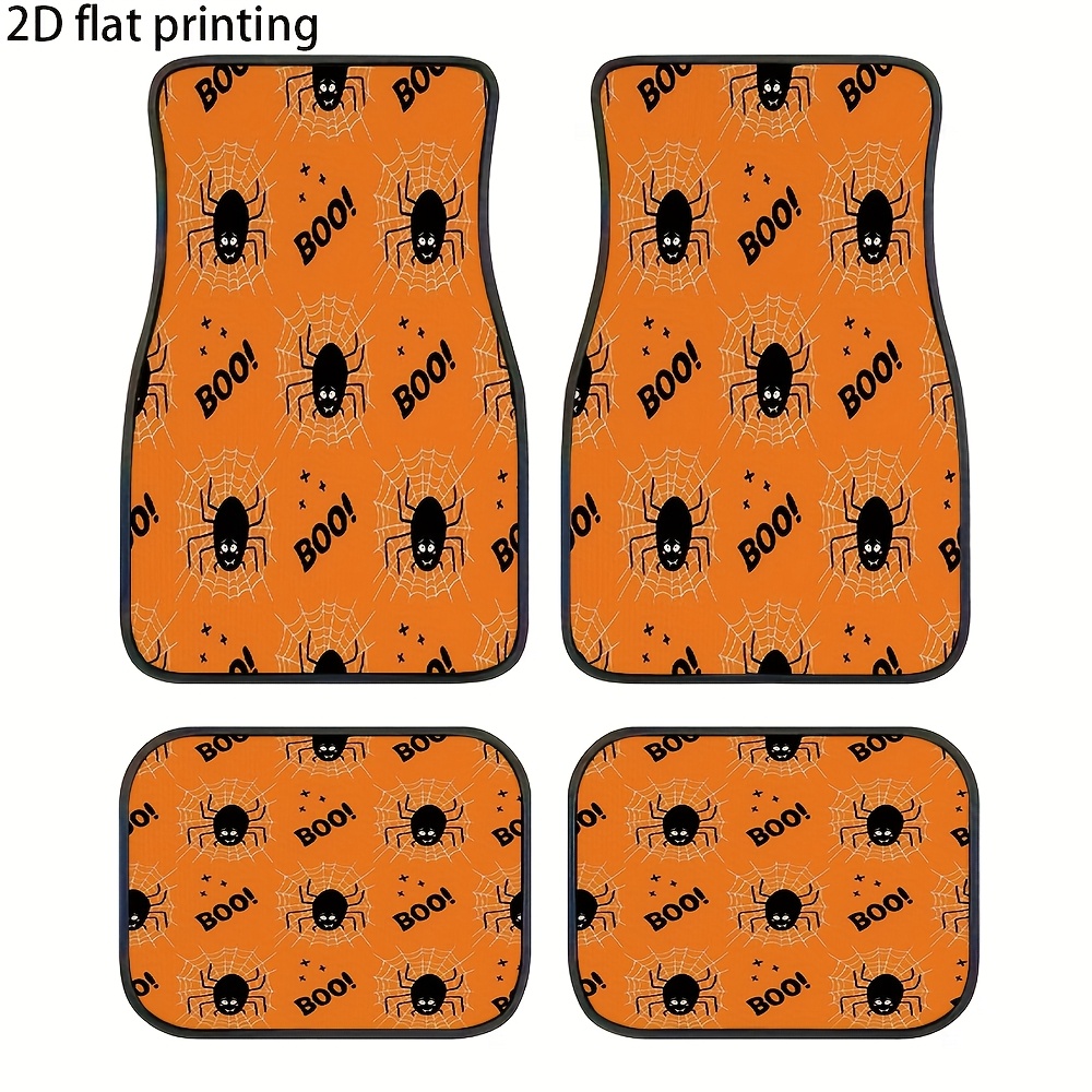 Interior Design Web Free - 4pcs Car Floor Mats, Halloween Spider