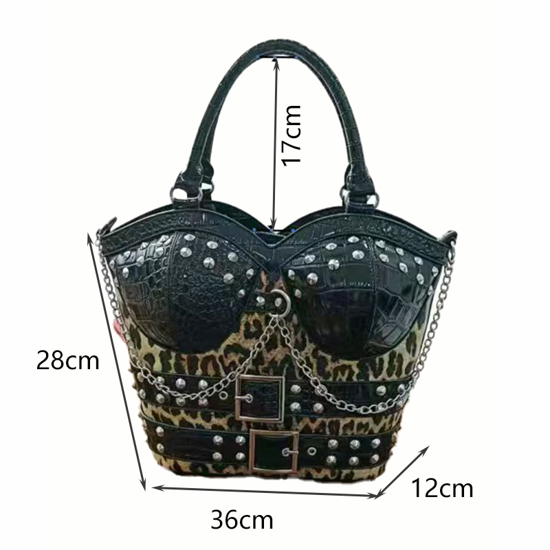 Interior Design Style - Women's leopard print handbag punk style