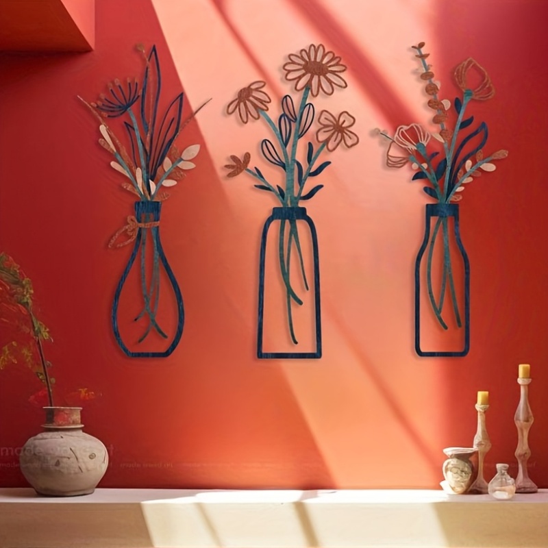 3 Large Floral Wall Art Sculpt - Interior Design Modern 评论和价格