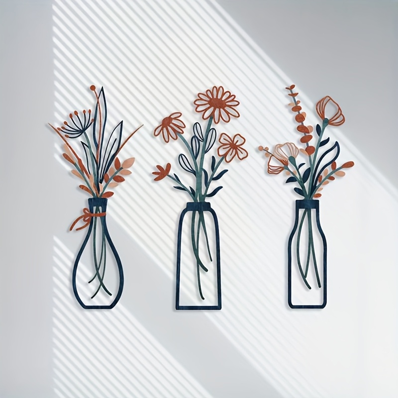 3 Large Floral Wall Art Sculpt - Interior Design Modern 评论和价格