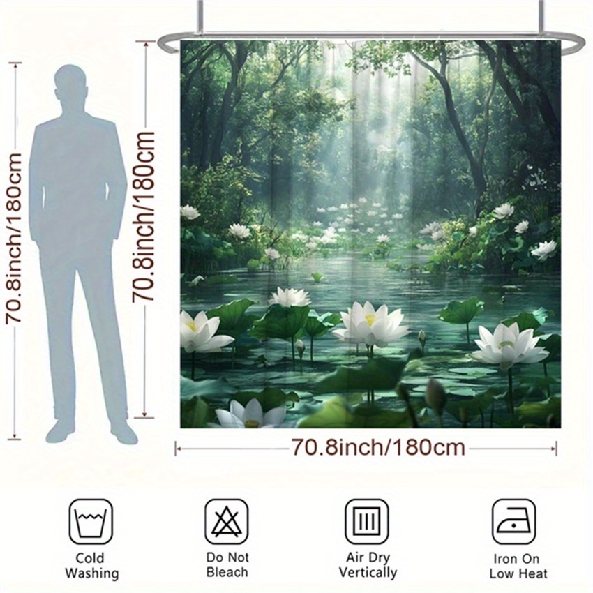 Lotus Forest Shower Curtain Po - Interior Design Zen Style 评论和价格