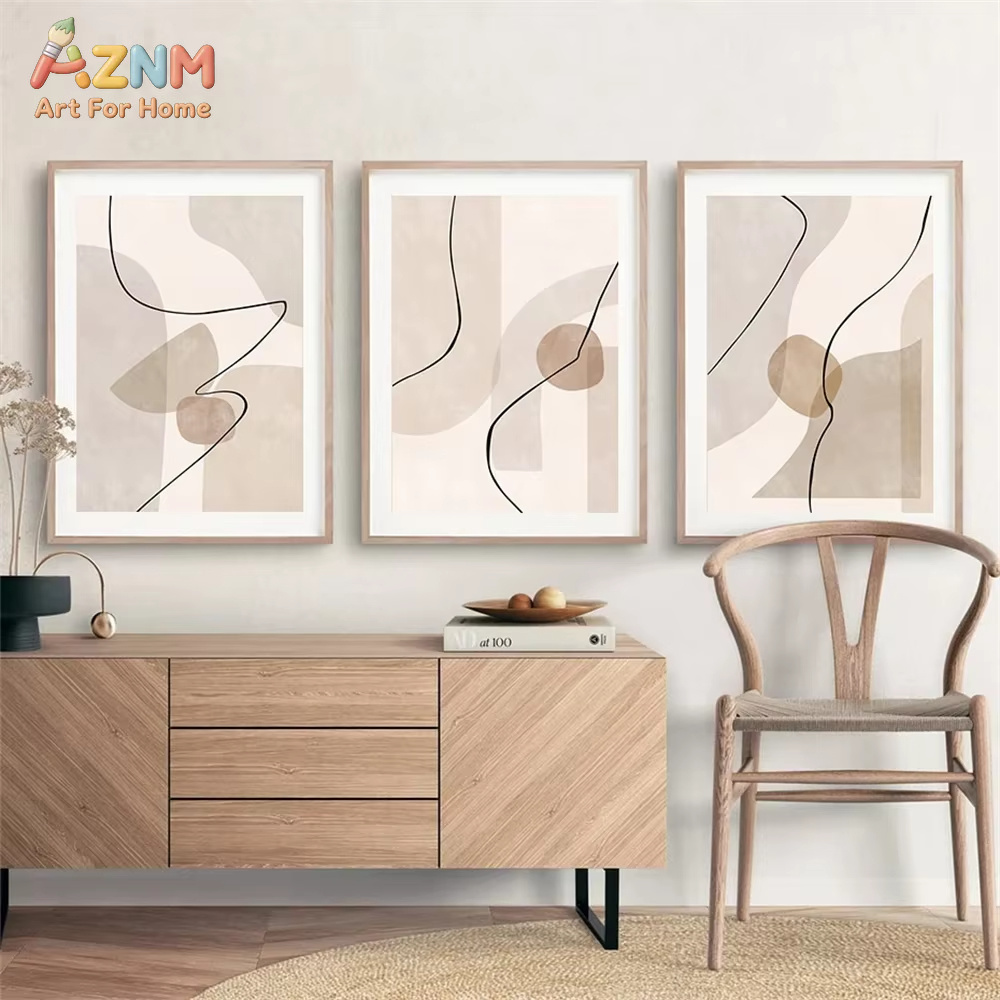 Abstract Beige Geometry Line W - Interior Design Modern 评论和价格
