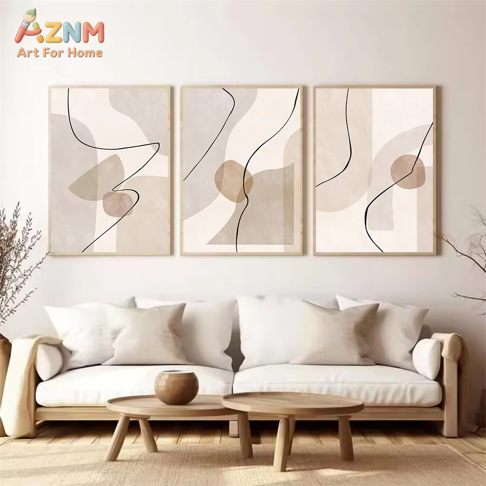 Abstract Beige Geometry Line W - Interior Design Modern 评论和价格