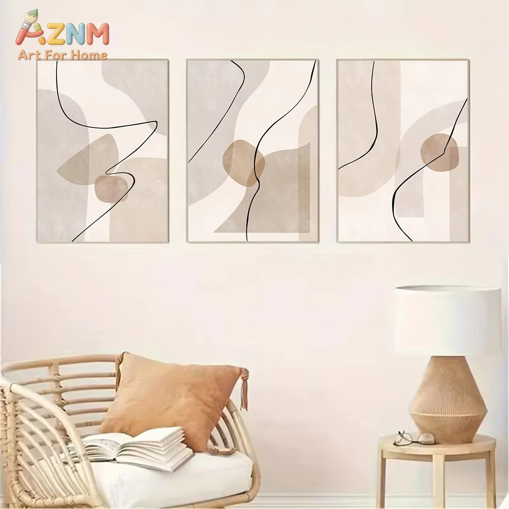 Abstract Beige Geometry Line W - Interior Design Modern 评论和价格