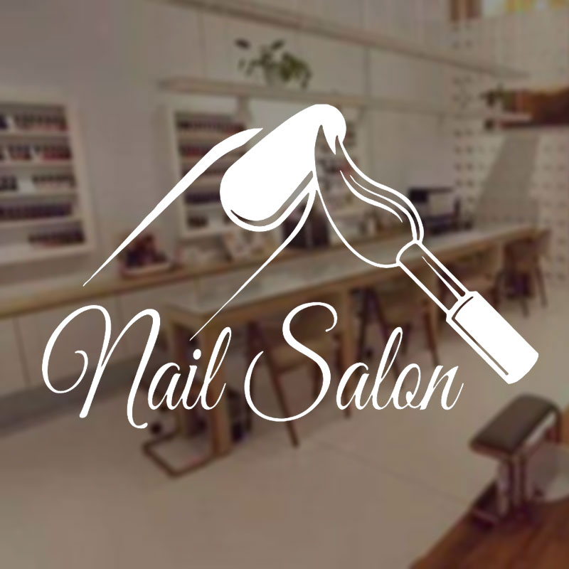 Nail Salon Shop Wall Decal Man - Interior Design Nail Salon 评论和价格