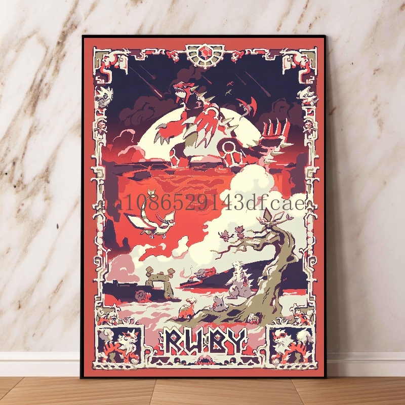 Pokemon Retro Cartoon Poster C - Interior Design Modern 评论和价格