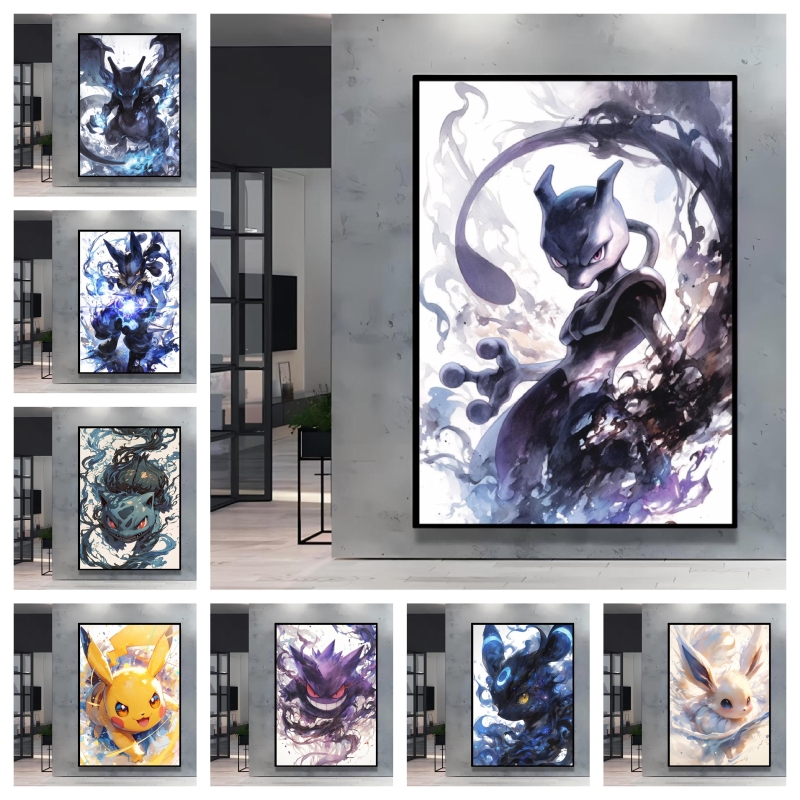 Classic Pokemon HD Canvas Pain - Interior Design Modern 评论和价格