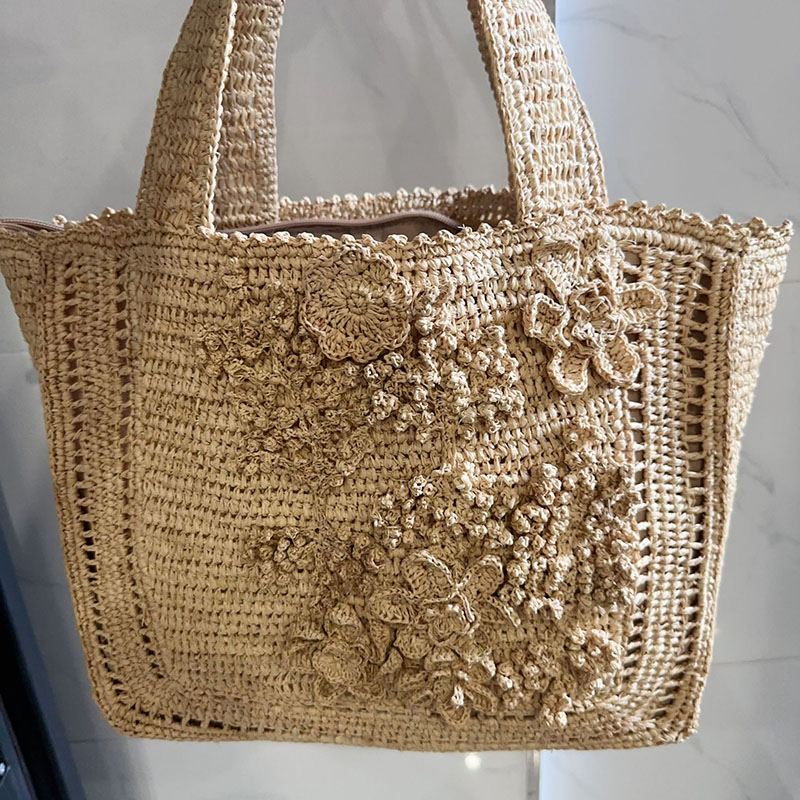 Summer Flower Woven Tote Bag B - Interior Design Bali 评论和价格