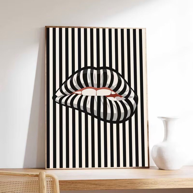 Simple and Abstract Striped Li - Interior Design Modern 评论和价格