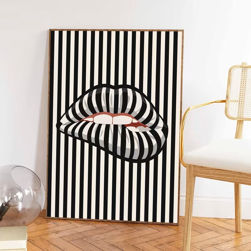 Simple and Abstract Striped Li - Interior Design Modern 评论和价格