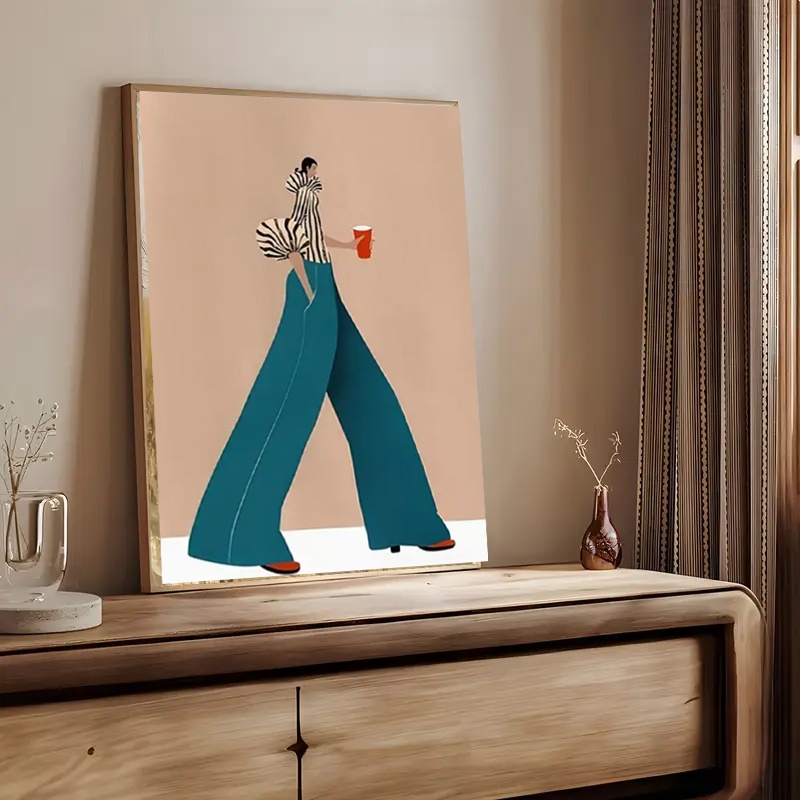 Fashionable Blue Pants Woman P - Interior Design Modern 评论和价格