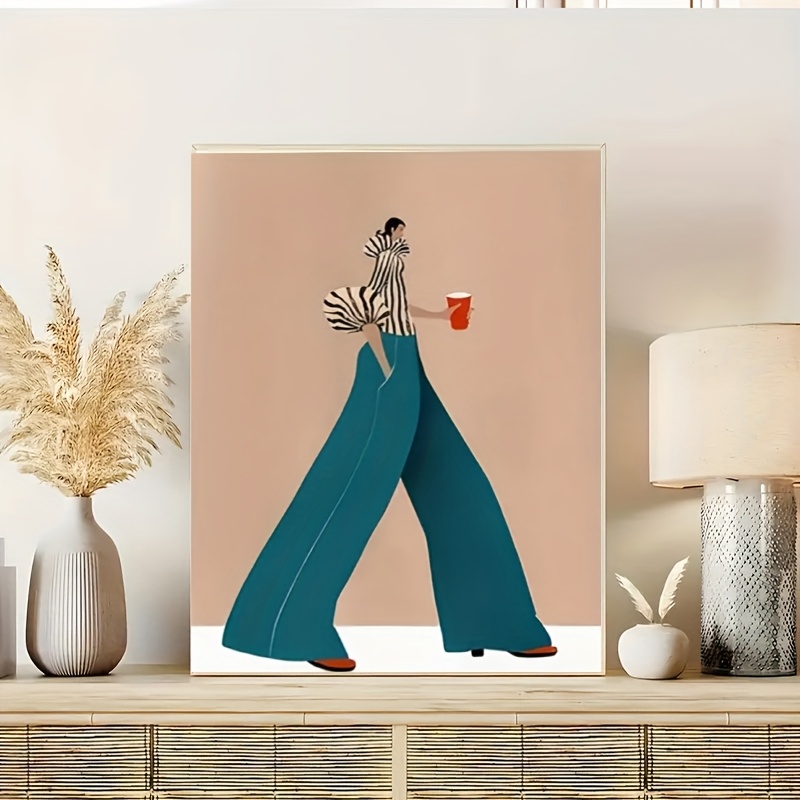 Fashionable Blue Pants Woman P - Interior Design Modern 评论和价格