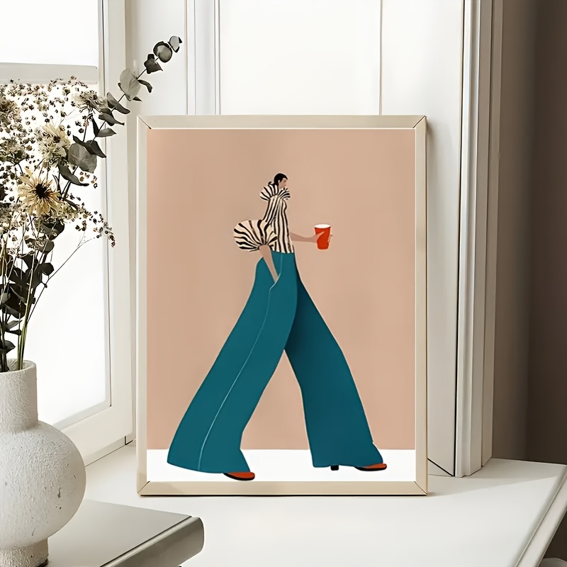 Fashionable Blue Pants Woman P - Interior Design Modern 评论和价格